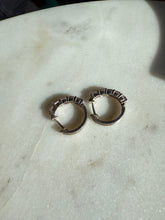 Load image into Gallery viewer, Amethyst Sterling Silver Clicker Hoops
