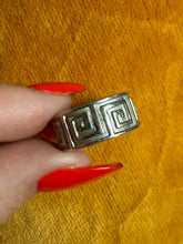 Load image into Gallery viewer, Greek Key Solid Sterling Silver Ring Size 7
