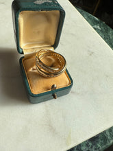 Load image into Gallery viewer, CZ Gold Vermeil Double Band Ring Size 9.25
