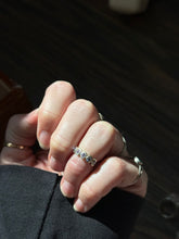 Load image into Gallery viewer, Purple Midi Sterling Silver Ring Size 2
