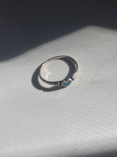 Load image into Gallery viewer, Crushed Turquoise Inlay Heart Sterling Silver Ring
