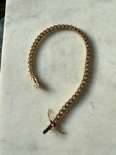 Load image into Gallery viewer, Gold Vermeil CZ Tennis Bracelet 7.75”
