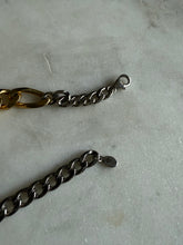 Load image into Gallery viewer, Two-Toned Sterling Silver Chunky Figaro Bracelet 7”
