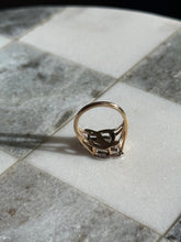 Load image into Gallery viewer, Cursive ‘D’ Initial Diamond 14k Gold Ring
