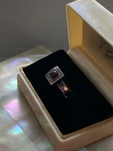 Load image into Gallery viewer, Cabochon Garnet Square Sterling Silver Ring
