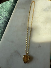 Load image into Gallery viewer, Gold Vermeil Heart Locket Necklace 16”

