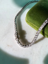 Load image into Gallery viewer, CZ Sterling Silver Tennis Chain Necklace 18”
