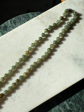Load image into Gallery viewer, Vintage Sterling Silver Jade Bead Necklace 21”
