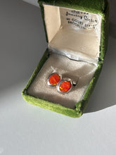 Load image into Gallery viewer, Vintage Orange Opal Sterling Silver Earrings
