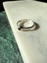 Load image into Gallery viewer, Amethyst Cabochon Sterling Silver Ring Size 8.25
