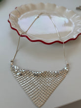 Load image into Gallery viewer, Vintage Mesh Chainmail Sterling Silver Necklace 16”-18”
