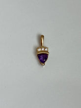Load image into Gallery viewer, Amethyst &amp; Diamond 14k Gold Charm
