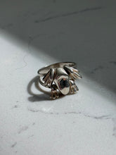 Load image into Gallery viewer, Articulated Frog Sterling Silver Ring Size 6.5
