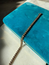 Load image into Gallery viewer, Vintage 10k Gold S-Link Natural Diamond Tennis Bracelet 7”
