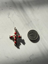 Load image into Gallery viewer, Vintage Enamel Sterling Cross Pendant
