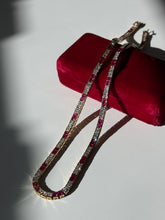 Load image into Gallery viewer, Gold Vermeil Tennis Necklace 18”
