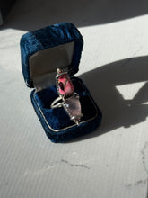 Load image into Gallery viewer, Vintage Sterling Silver Pink Ring Size 7.25
