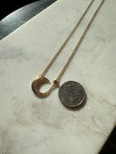 Load image into Gallery viewer, Crescent Gold Vermeil Necklace 16”-18”
