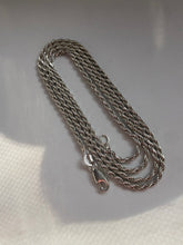 Load image into Gallery viewer, Rope Chain Vintage Sterling Silver Necklace
