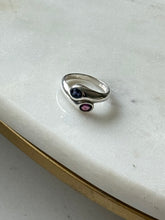 Load image into Gallery viewer, Amethyst Sterling Silver Bypass Ring Size 8
