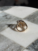 Load image into Gallery viewer, Cursive ‘D’ Initial Diamond 14k Gold Ring
