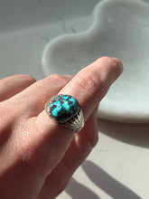 Load image into Gallery viewer, Vintage Turquoise Sterling Silver Ring Size 9
