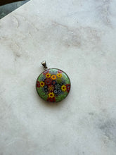 Load image into Gallery viewer, Flower Power Millefiori Sterling Silver Pendant
