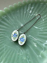 Load image into Gallery viewer, Floral Enamel Sterling Silver Clips
