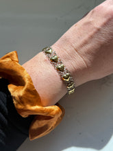 Load image into Gallery viewer, Two-Tone Sterling Silver Heart Bracelet 7.25”
