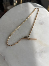 Load image into Gallery viewer, Midcentury Gold Fill Watch Chain w/ T-Bar
