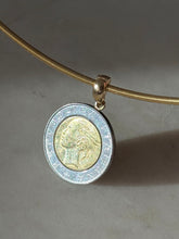 Load image into Gallery viewer, Italian Lire Coin w/ 14k Yellow Gold Enhancer Bale
