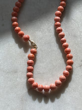 Load image into Gallery viewer, Angel Skin Coral 14k Gold Necklace 16”
