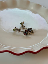 Load image into Gallery viewer, Peridot, Garnet, Citrine Sterling Silver Earrings
