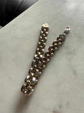 Load image into Gallery viewer, Italian Two-Toned Panther Link Sterling Silver Bracelet 7.25”
