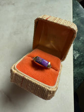 Load image into Gallery viewer, Purple Stone Gold Vermeil Ring Size 7.5
