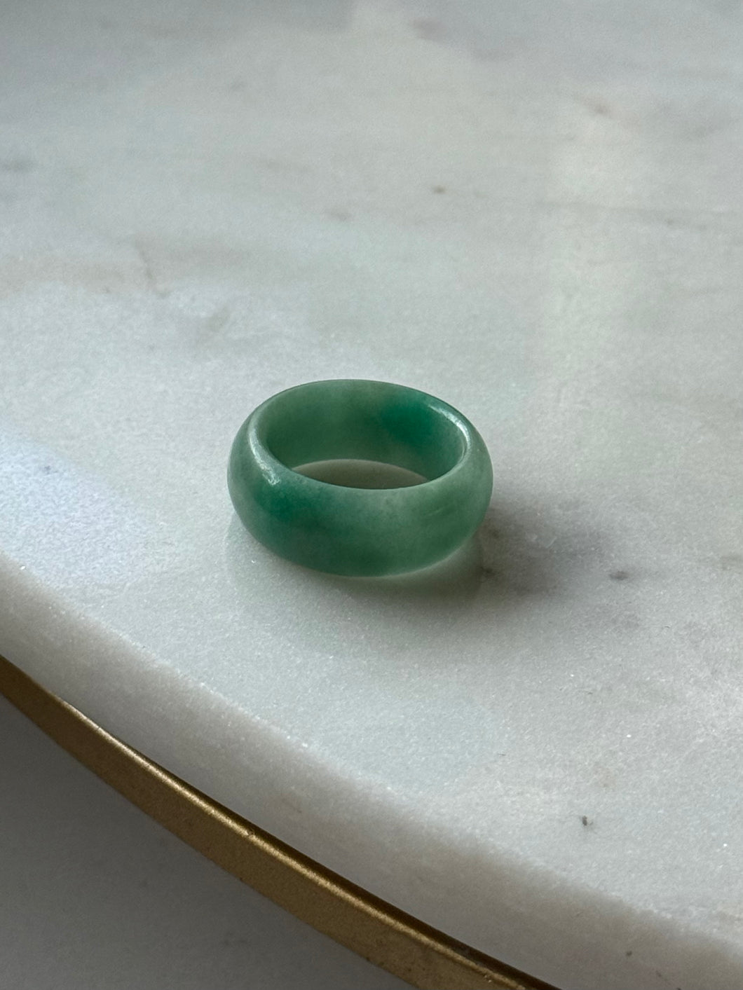 Chunky Green Jade Band Size 8.75