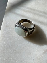 Load image into Gallery viewer, Jade Sterling Silver Ring Size 7
