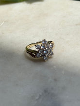 Load image into Gallery viewer, Vintage 1980s ‘Exquisite’ Natural Diamond Cluster Ring Size 5.75
