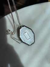 Load image into Gallery viewer, Antique Etched Locket Sterling Silver Necklace 18”
