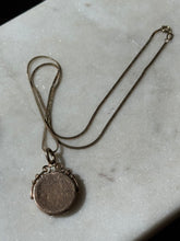 Load image into Gallery viewer, Antique 12k Gold Fill Etched Floral Locket Necklace 18”
