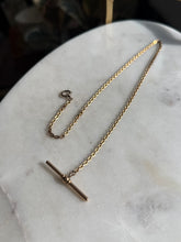 Load image into Gallery viewer, Midcentury Gold Fill Watch Chain w/ T-Bar

