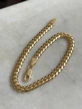 Load image into Gallery viewer, Italian Gold Vermeil Solid Cuban Curb Link Bracelet 8.5”
