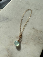 Load image into Gallery viewer, Blue Gemstone Gold Fill Bracelet 7”
