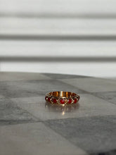 Load image into Gallery viewer, Antique 14k Gold Coral Eternity Band Ring
