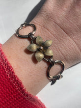 Load image into Gallery viewer, Antique 12k Gold Fill Two-Tone Flower Bracelet
