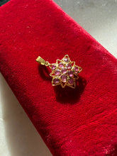 Load image into Gallery viewer, Natural Ruby 18k Gold Star Charm
