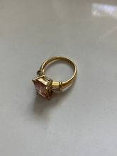 Load image into Gallery viewer, Square Stone Gold Vermeil Ring Size 7.25
