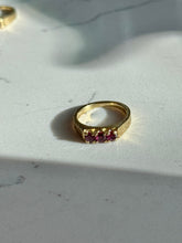 Load image into Gallery viewer, Vintage 1970s Ruby 18k Gold Ring Size 4.25
