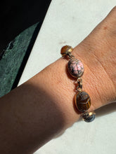 Load image into Gallery viewer, Scarab Beetle 12k Gold Fill Bracelet 7”
