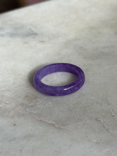 Load image into Gallery viewer, Dyed Purple Jadeite Ring Size 7.5
